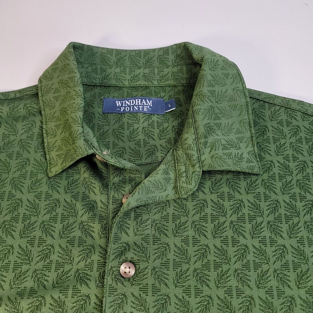 Windham Pointe Green Travel Shirt Short Sleeve Wrinkle Resistant Golf Polo NWT